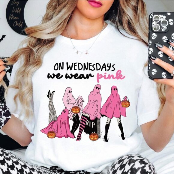 On Wednesday We Wear Pink Shirt, Wednesday Pink Girl Shirt - Picture 1 of 4